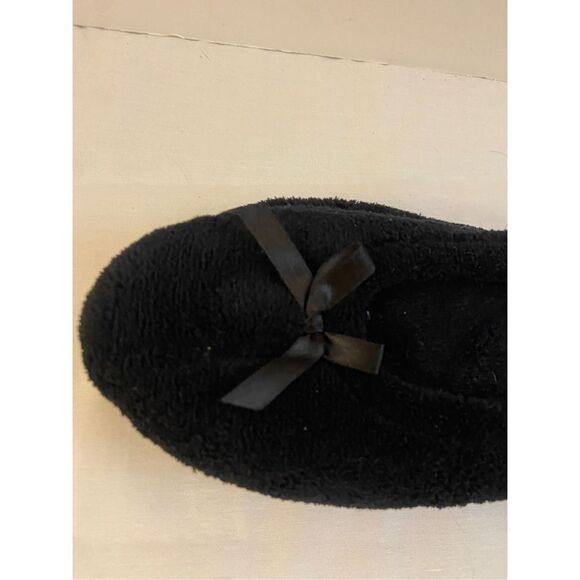 Gold toe black ballet style house slippers size 9 NEW - Picture 2 of 5
